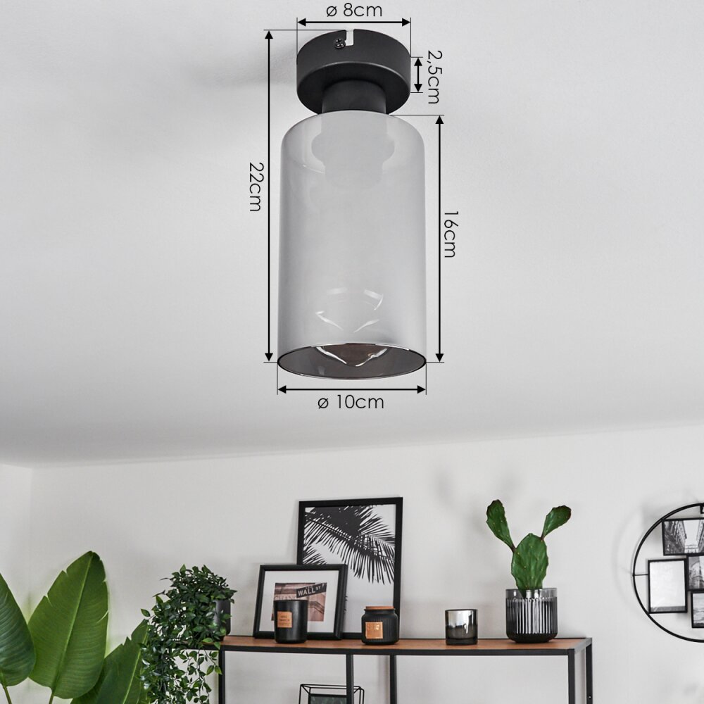 Hunouri Plafoniera Nero, 1-Luce