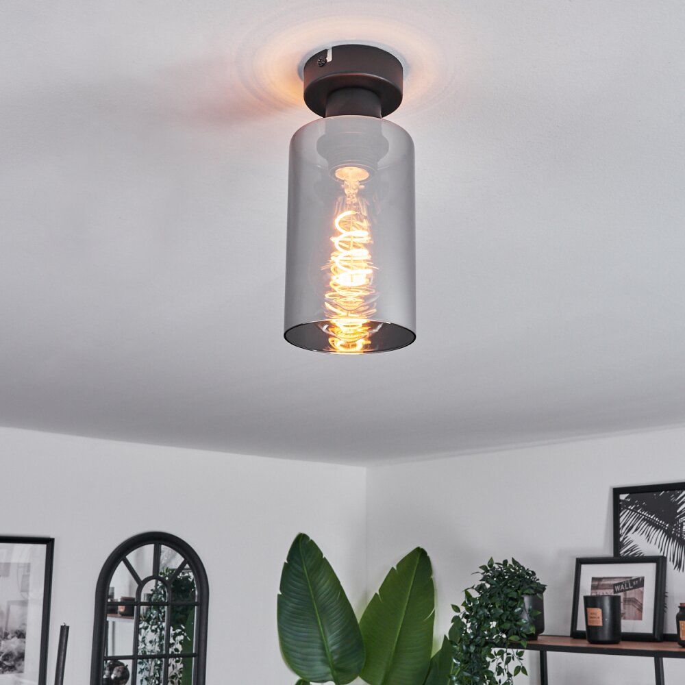 Hunouri Plafoniera Nero, 1-Luce