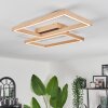 Surisultana Plafoniera LED Legno chiaro, Nero, 2-Luci