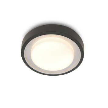 Lutec ORIGO Plafoniera LED Antracite, 1-Luce, Cambia colore