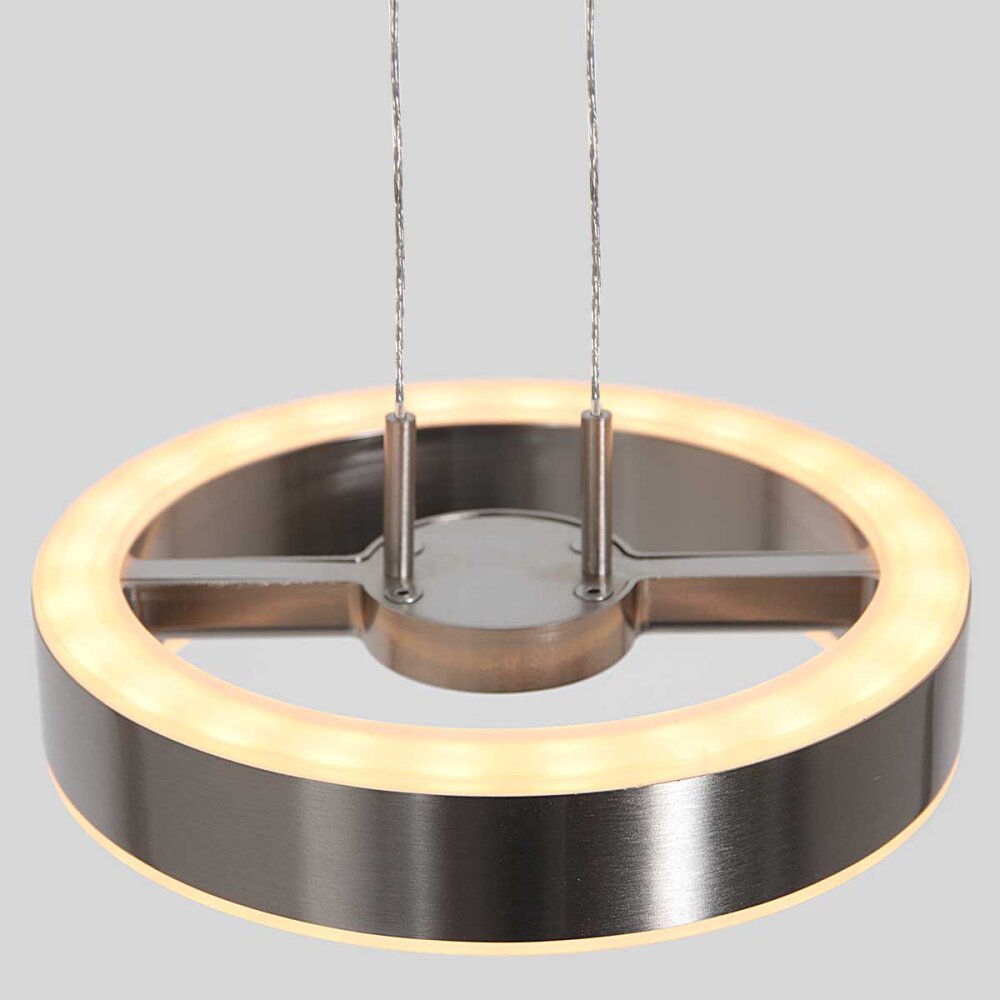 Steinhauer Piola Lampadario a sospensione LED Acciaio satinato, 2-Luci