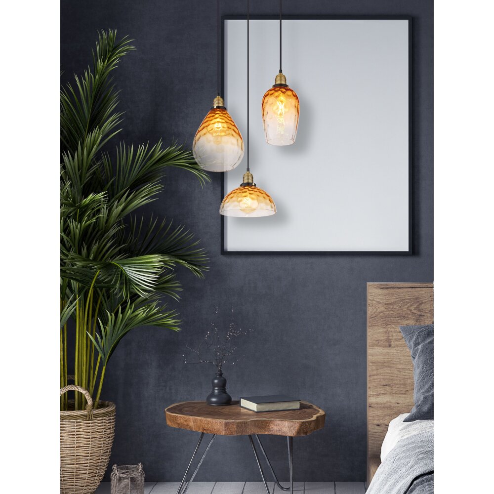 Globo SALVY Lampadario a sospensione Nero, 3-Luci main product photo