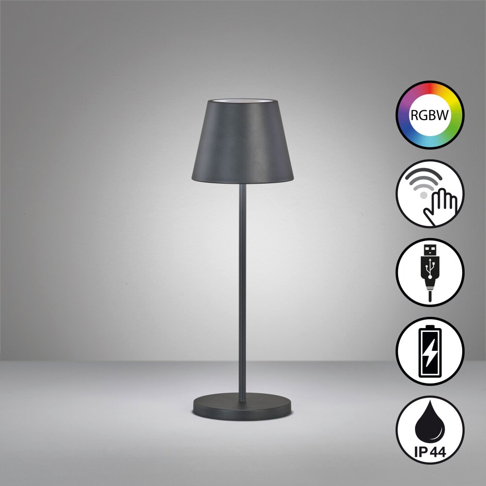 FHL easy Cosenza 2.0 Lampada da tavolo LED Nero, 1-Luce, Cambia colore main product photo