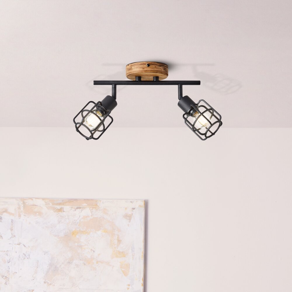 Brilliant Gwen Plafoniera Legno scuro, 2-Luci main product photo