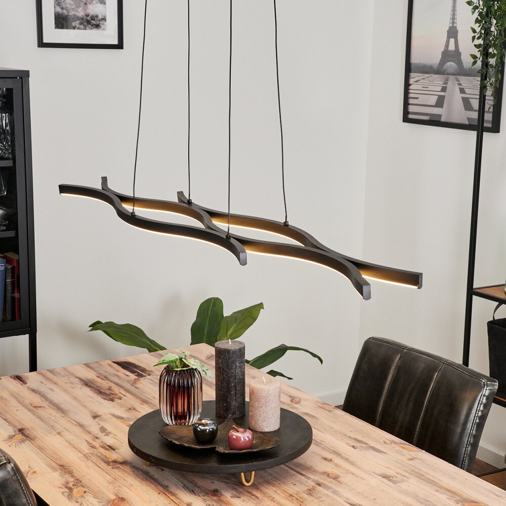 Fuliola Lampada a Sospensione LED Nero, 1-Luce main product photo
