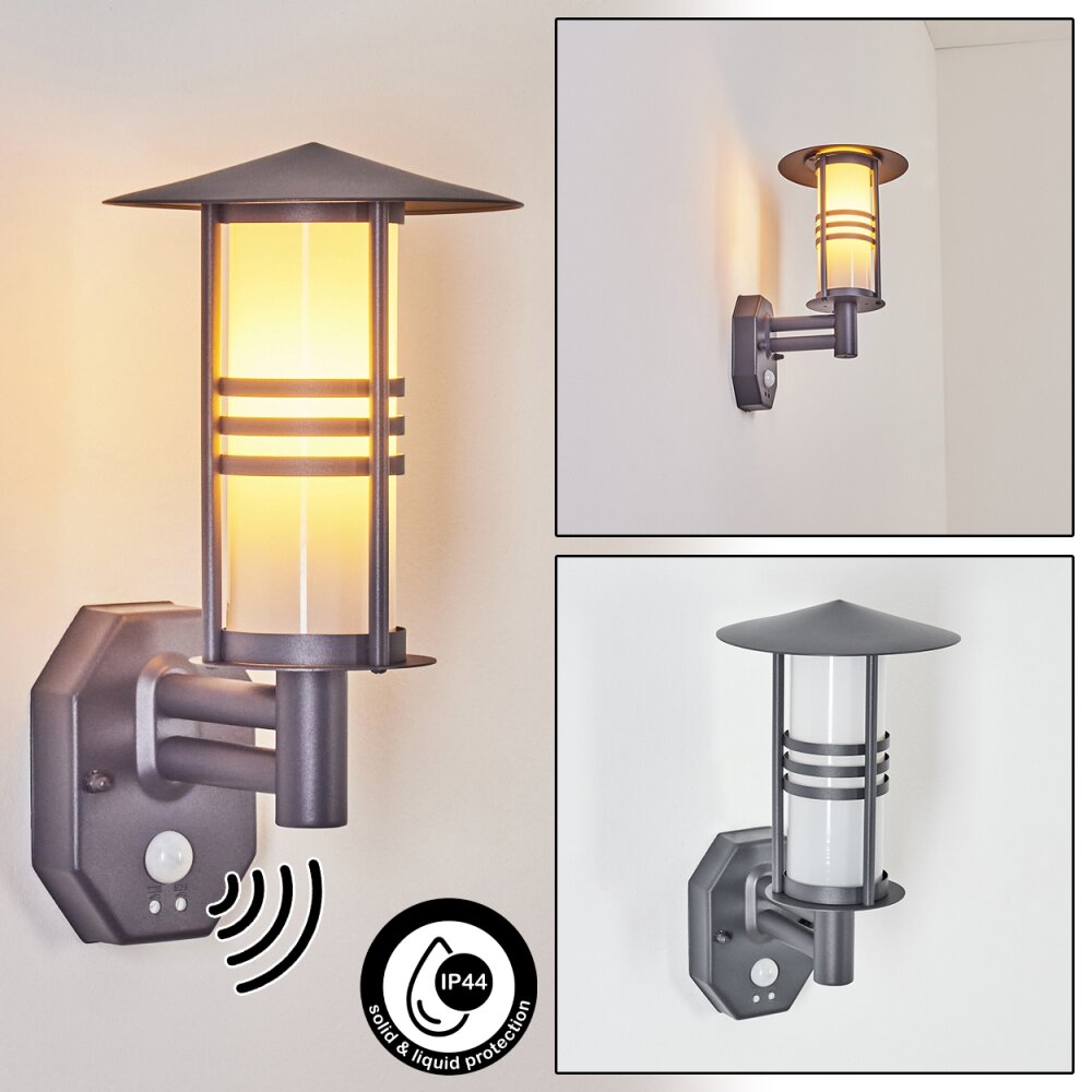 Forli Applique da esterno Antracite, 1-Luce, Sensori di movimento main product photo