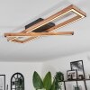 Fairburn Plafoniera LED Aspetto del legno, Nero, 1-Luce