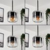 Lauden Lampadario a sospensione Vetro 15 cm Chiaro, Grigio fumo, 1-Luce