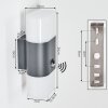Belerda Applique da esterno Bianco, 2-Luci, Sensori di movimento