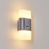 Belerda Applique da esterno Bianco, 2-Luci, Sensori di movimento