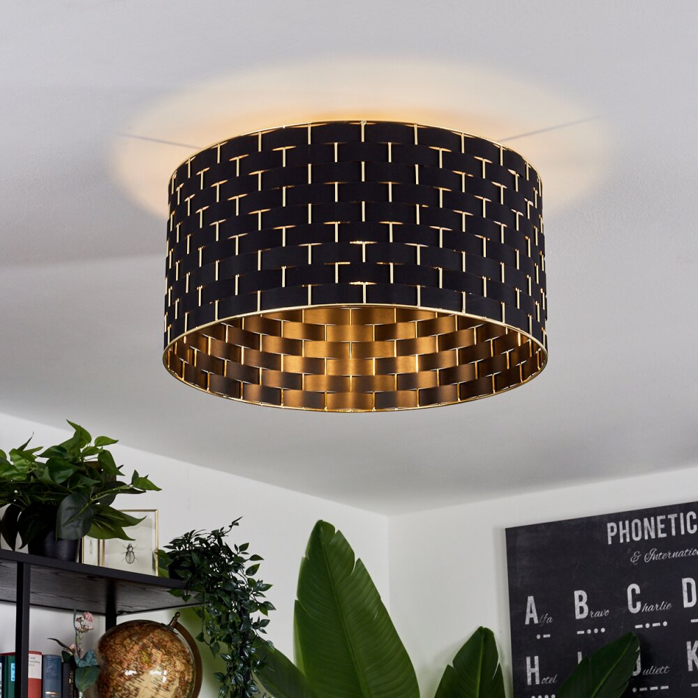 Ubac Plafoniera Nero, 1-Luce