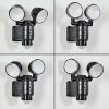 Anyarhwi Applique da esterno LED Nero, 2-Luci, Sensori di movimento