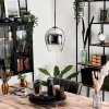 Vevino Lampadario a sospensione Vetro 20cm Cromo, Chiaro, Grigio fumo, 1-Luce Vevino Lampadario a sospensione Vetro 20cm Cromo, Chiaro, Grigio fumo, 1-Luce