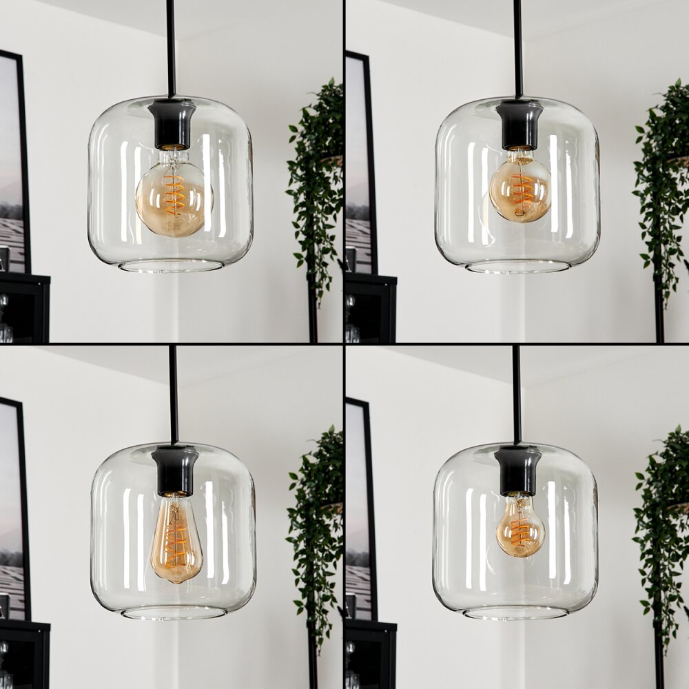 Lauden Lampadario a sospensione Vetro 25cm, 20cm, 15cm Chiaro, 3-Luci