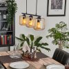 Lauden Lampada a Sospensione Vetro 15cm Ambrato, 3-Luci