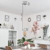 Girouxville Lampadario a sospensione Cromo, Bianco, 1-Luce