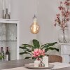 Girouxville Lampadario a sospensione Cromo, Bianco, 1-Luce