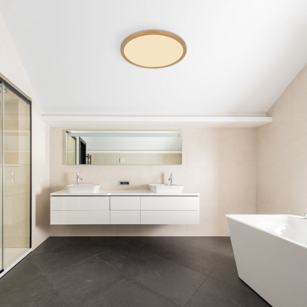 Globo SAPANA Plafoniera LED Ottone, Bianco, 1-Luce main product photo