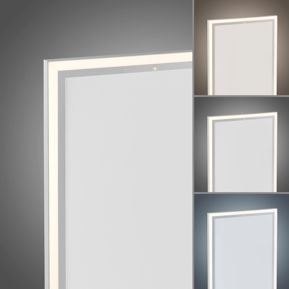 LeuchtenDirekt BEROA Pannello a soffitto con riscaldamento IR LED Bianco, 1-Luce, Telecomando