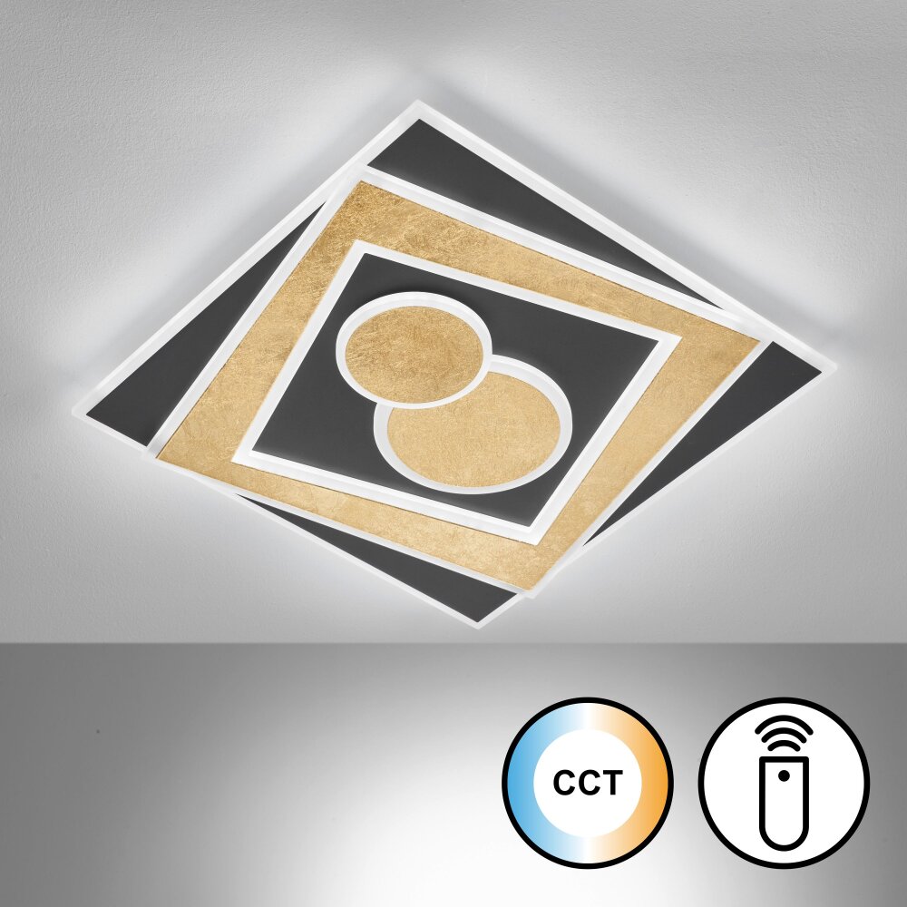 Fischer & Honsel Ratio Plafoniera LED Nero, 1-Luce, Telecomando main product photo
