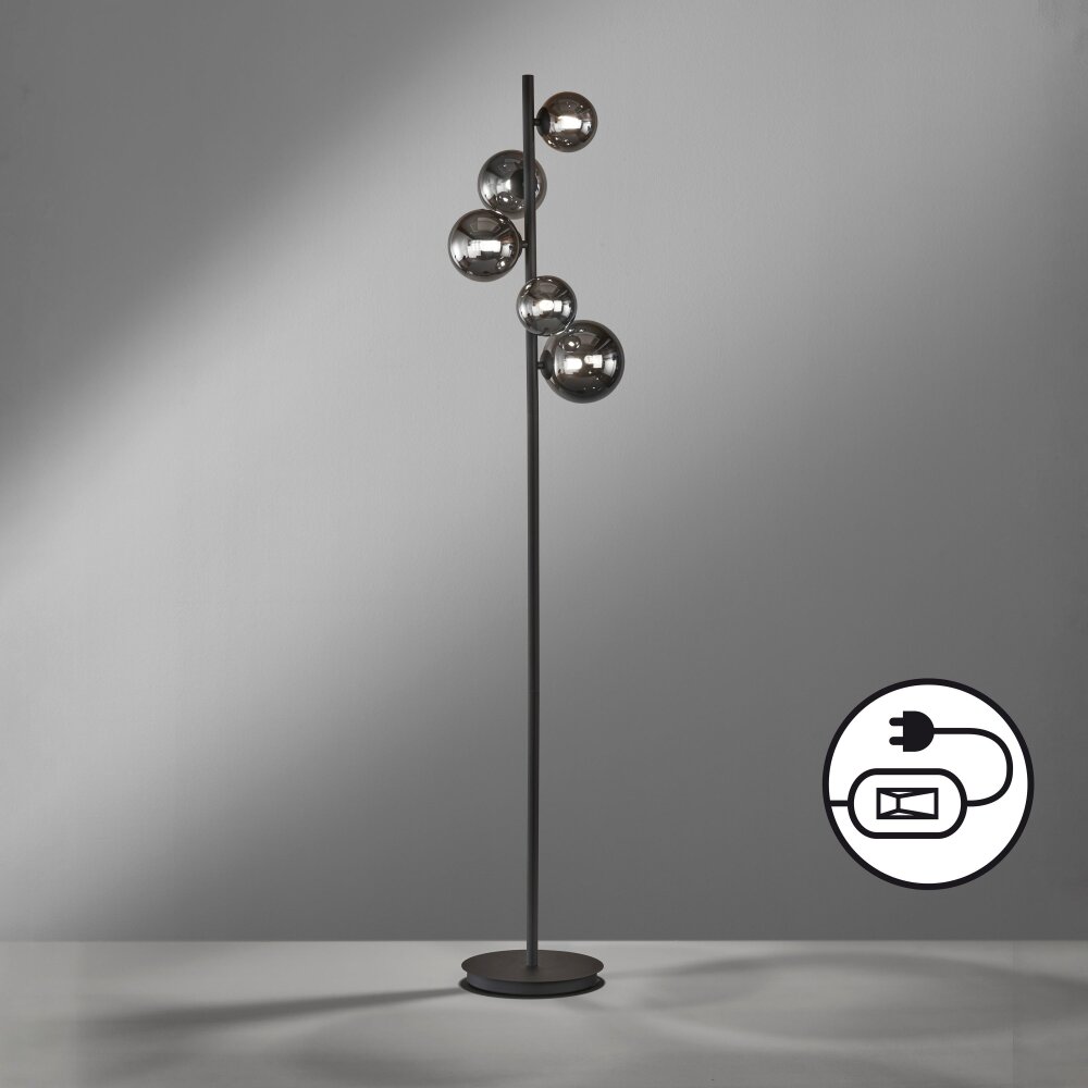 Fischer & Honsel Bala Lampada da terra LED Nero, 5-Luci main product photo