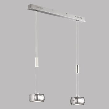 Fischer & Honsel Colette Lampada a Sospensione LED Nichel opaco, 2-Luci