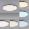 Leuchten Direkt EDGING Plafoniera LED Bianco, 2-Luci, Telecomando