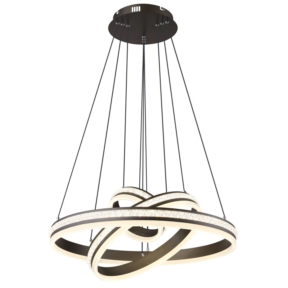 Globo GROUNI Lampadario a sospensione LED Titanio, 1-Luce, Telecomando main product photo