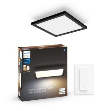 Philips Hue Aurelle Plafoniera LED Nero, Bianco, 1-Luce