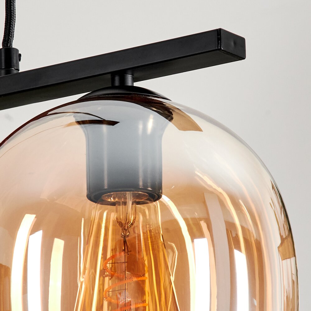 Vevino Lampada a Sospensione Vetro 20cm Ambrato, 3-Luci