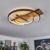 Gauvin Plafoniera LED Marrone, Aspetto del legno, Nero, 1-Luce