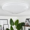 Melres Plafoniera LED Bianco, 1-Luce, Telecomando