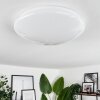 Melres Plafoniera LED Bianco, 1-Luce, Telecomando