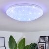 Melres Plafoniera LED Bianco, 1-Luce, Telecomando