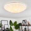 Melres Plafoniera LED Bianco, 1-Luce, Telecomando