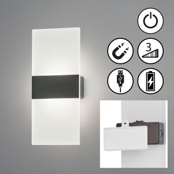 FHL easy Magnetics Applique LED Nero, 1-Luce