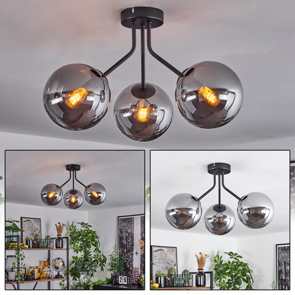 Gastor Plafoniera Nero, 3-Luci main product photo