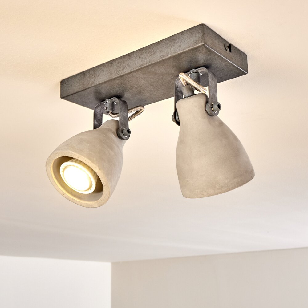 Lomma Plafoniera Grigio, 2-Luci