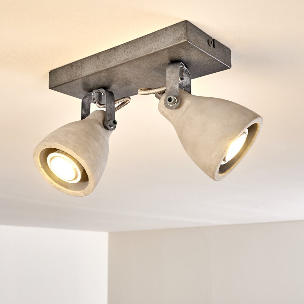 Lomma Plafoniera Grigio, 2-Luci