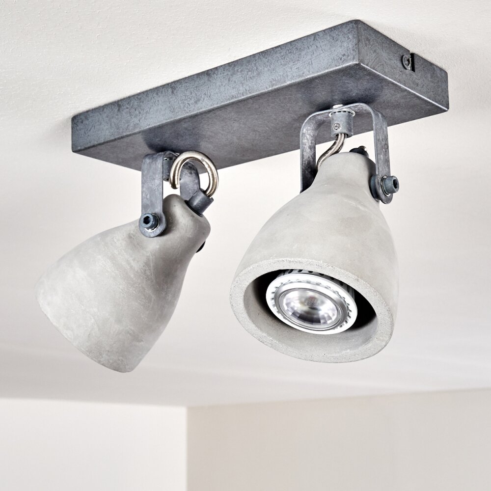 Lomma Plafoniera Grigio, 2-Luci