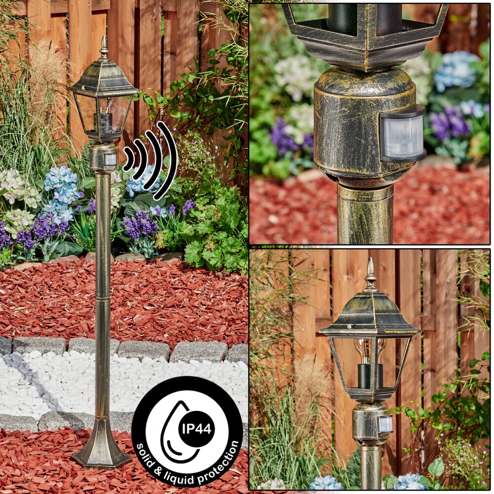 Naofe Lampioncino Segnapasso Oro, Nero, 1-Luce, Sensori di movimento main product photo