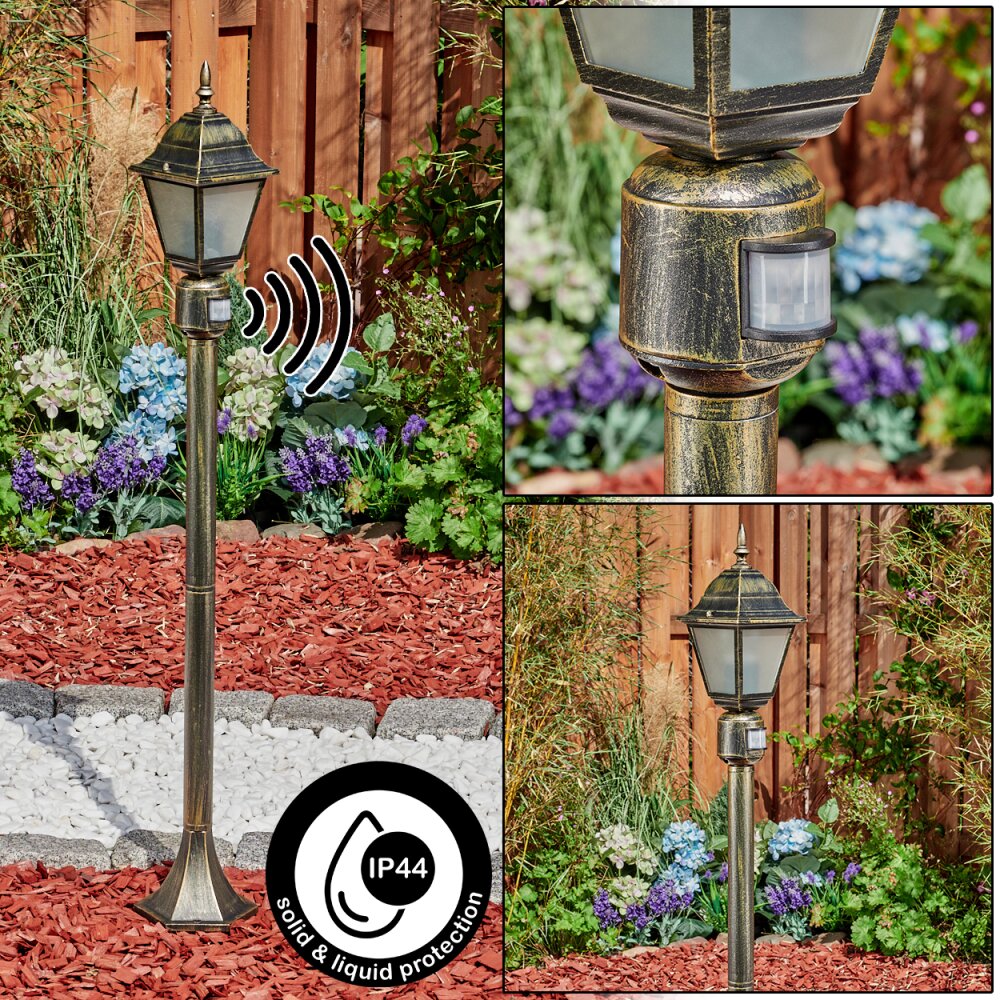 Naofe Lampioncino Segnapasso Oro, Nero, 1-Luce, Sensori di movimento main product photo