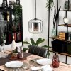 Lauden Lampadario a sospensione Vetro 20cm Chiaro, Grigio fumo, 1-Luce