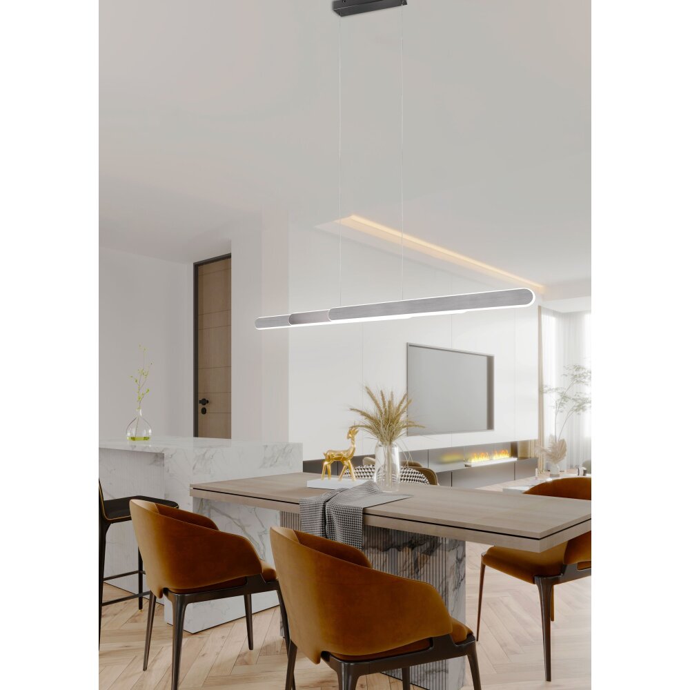 Trio Helios Lampada a Sospensione LED Alluminio satinato, 1-Luce main product photo