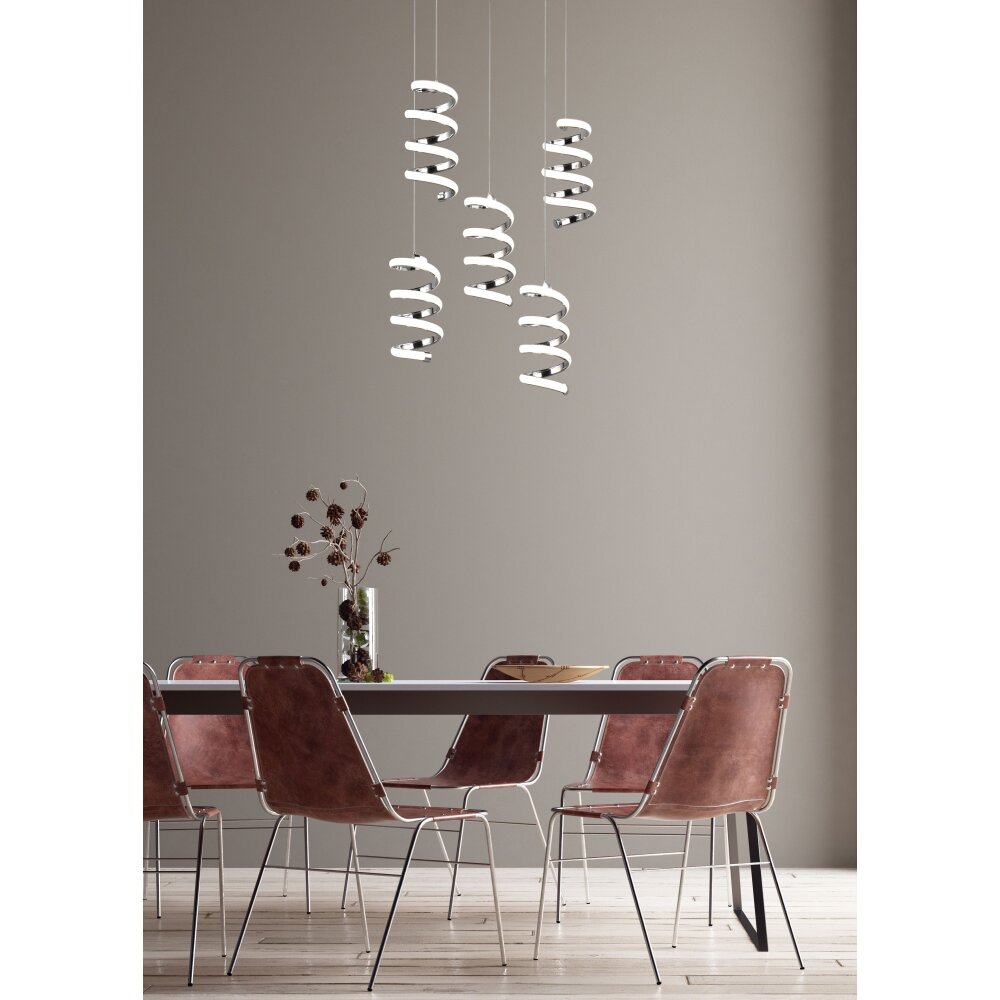 Reality Laola Lampada a Sospensione LED Cromo, 5-Luci main product photo