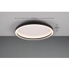 Reality Rotonda Plafoniera LED Nero, 1-Luce