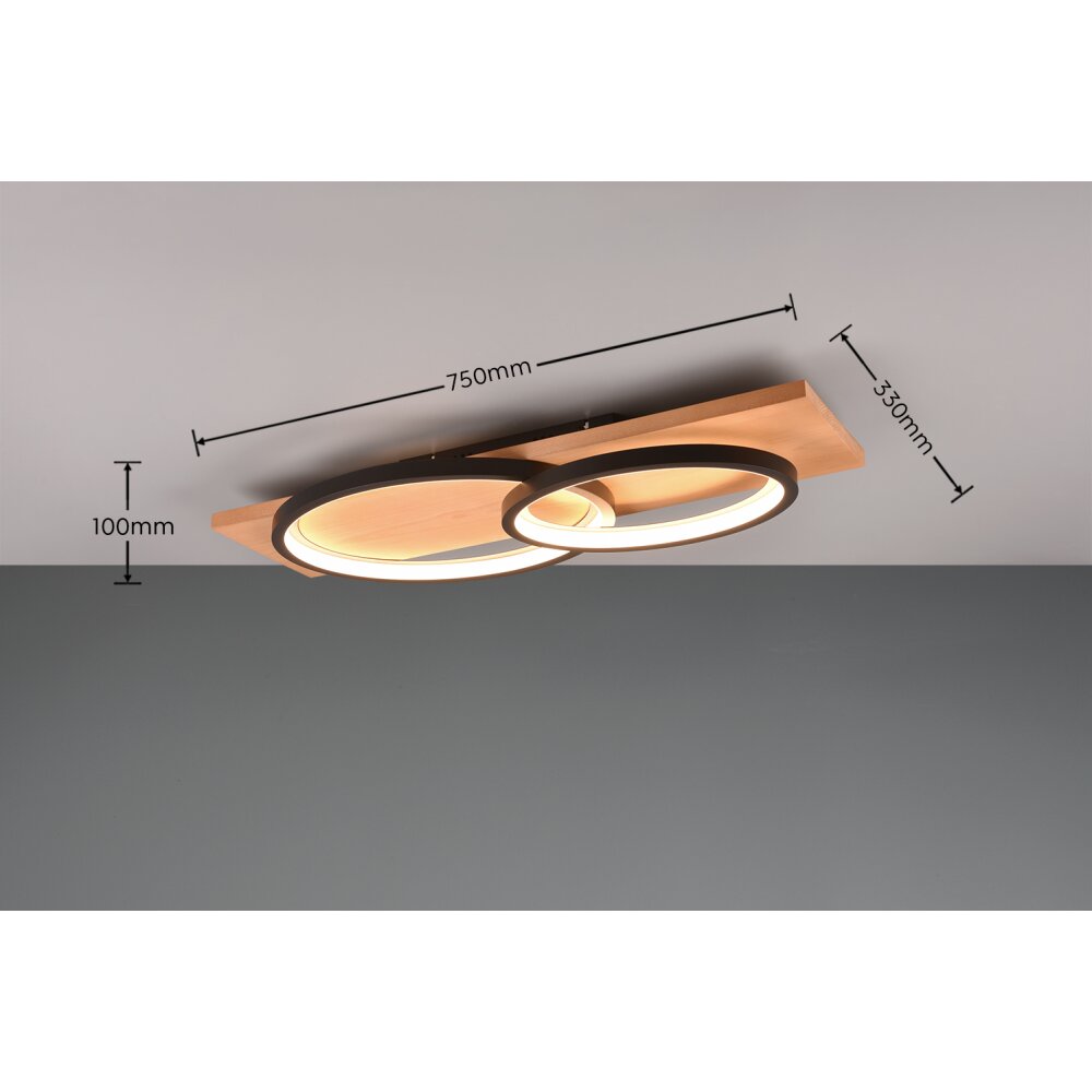 Trio Barca Plafoniera LED Écru, Nero, 1-Luce