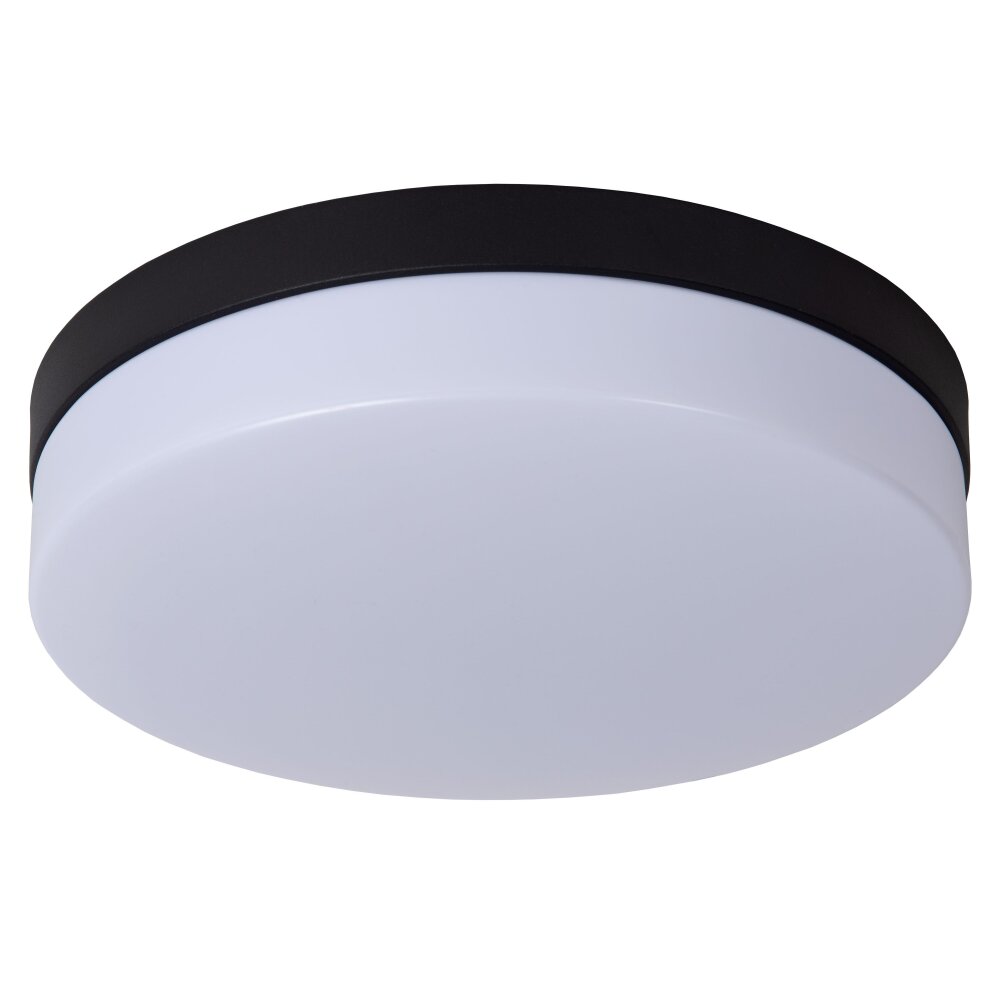Lucide BISKIT Plafoniera LED Nero, 1-Luce, Sensori di movimento