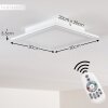 Voisines Plafoniera LED Bianco, 1-Luce, Telecomando, Cambia colore