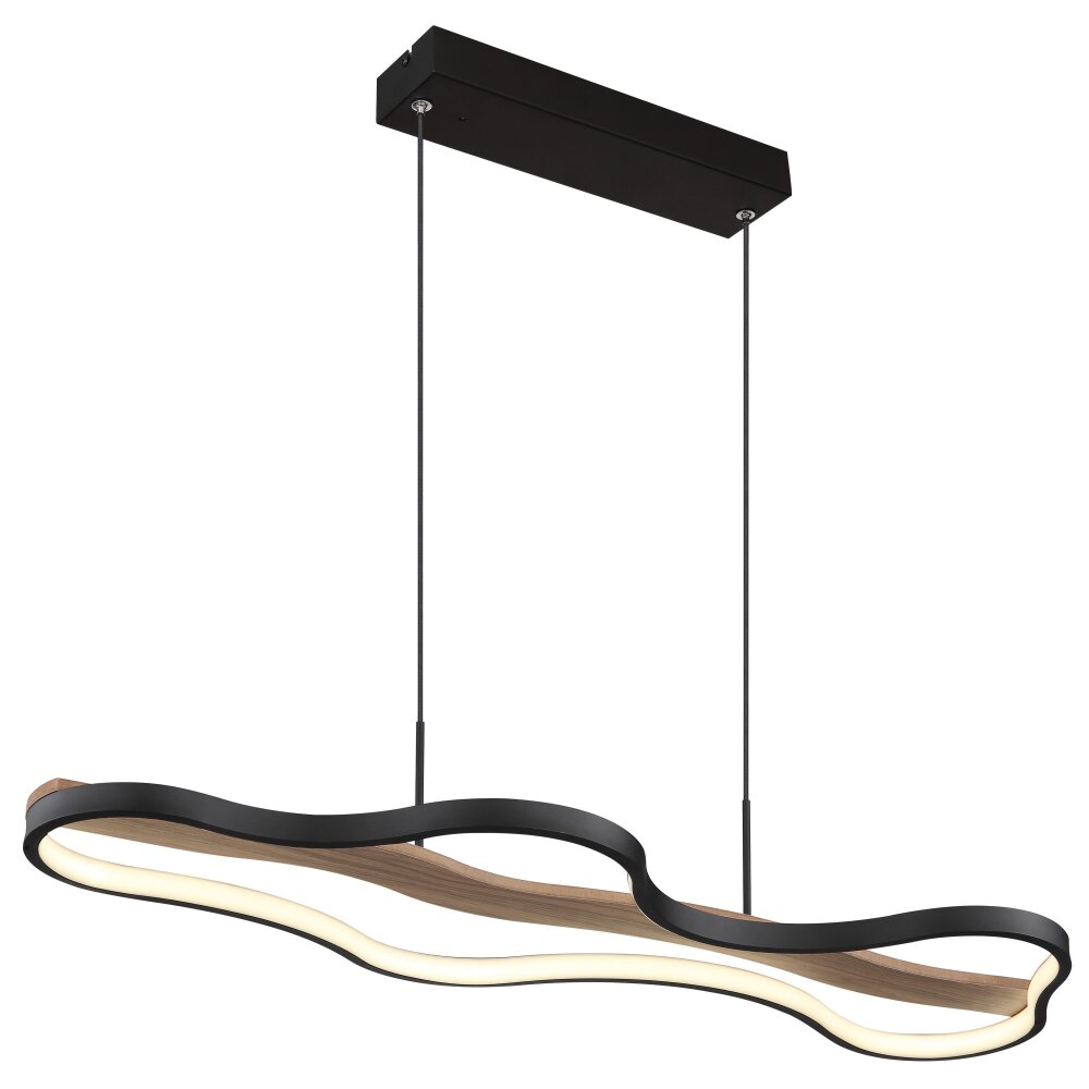 Globo BEZZY Lampadario a sospensione LED Nero, 1-Luce, Telecomando main product photo